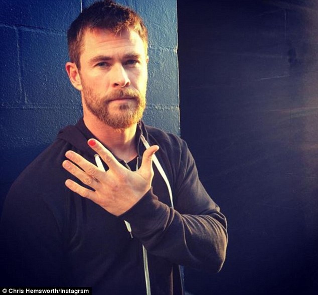 chris hemsworth polished nail